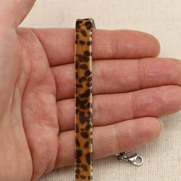 Leopard Choker Adjustable Trendy Brown Chokers (#60) - Picture 3 of 7